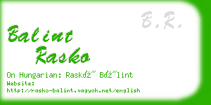 balint rasko business card